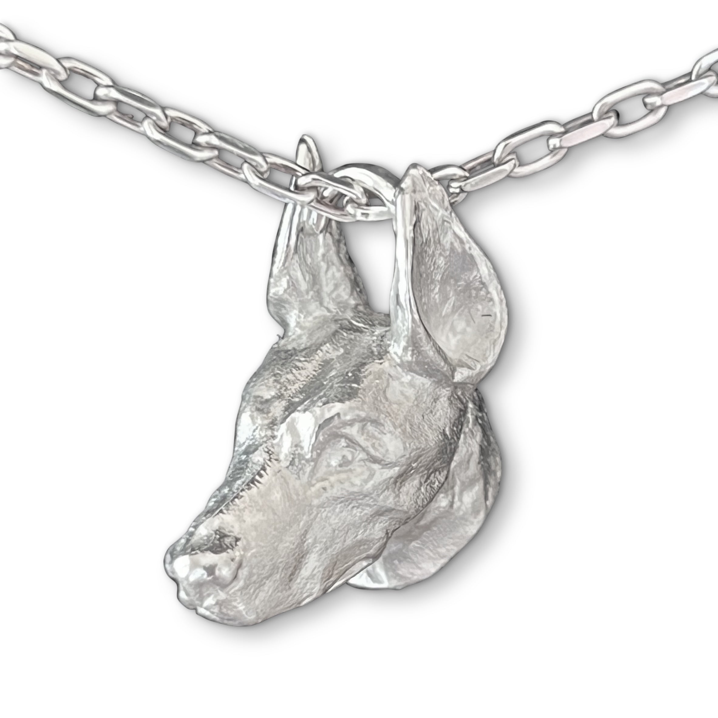 Doberman Pendant Charm by Paul Eaton Sculptor