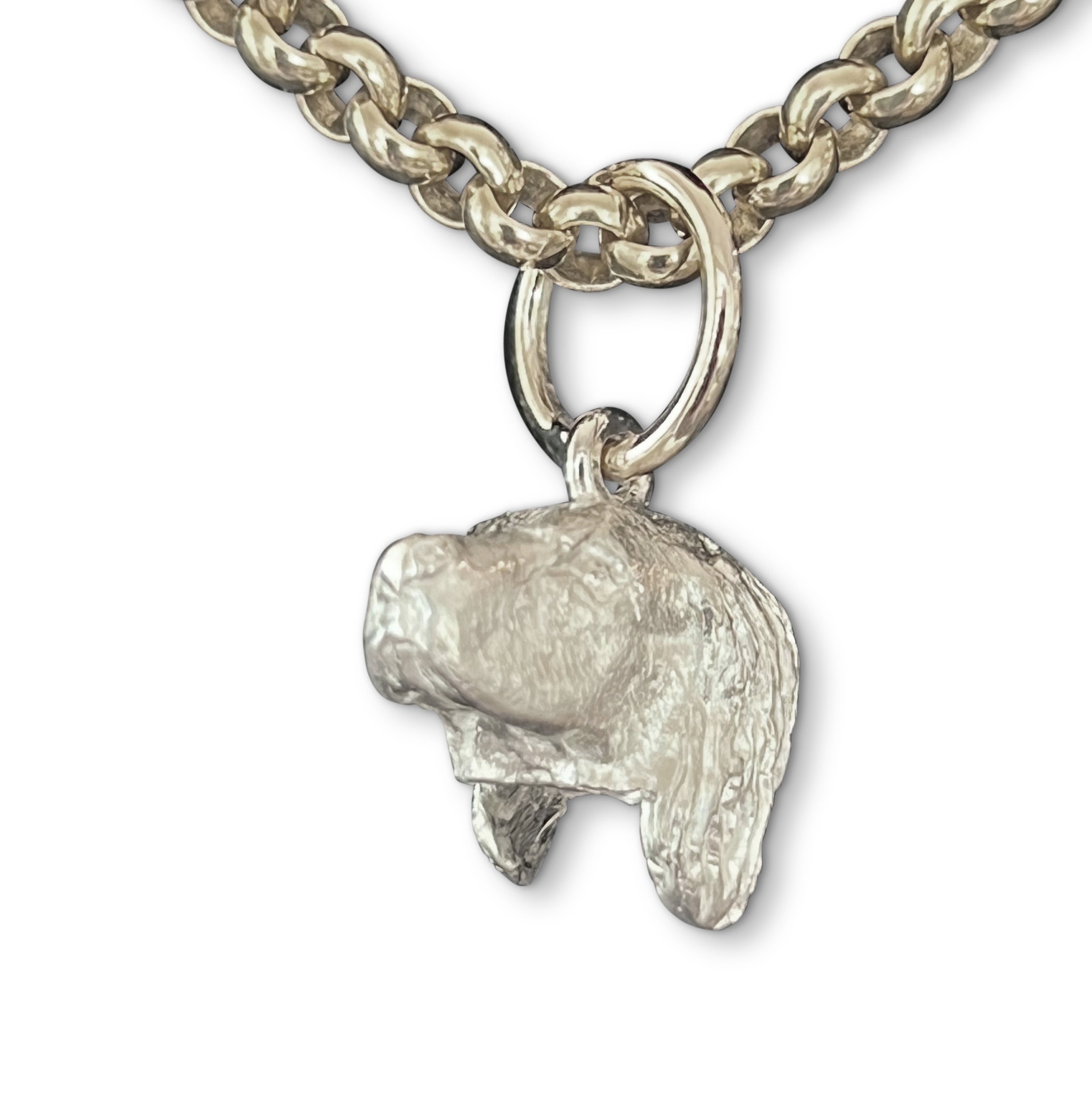 Spaniel Pendant with 9ct Ring by Paul Eaton Sculptor