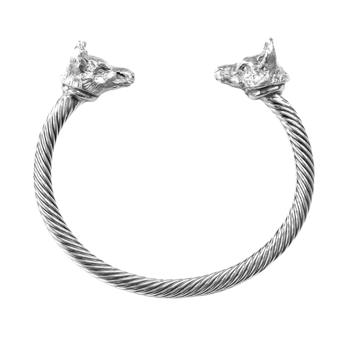 Fox  Bangle Sterling Silver