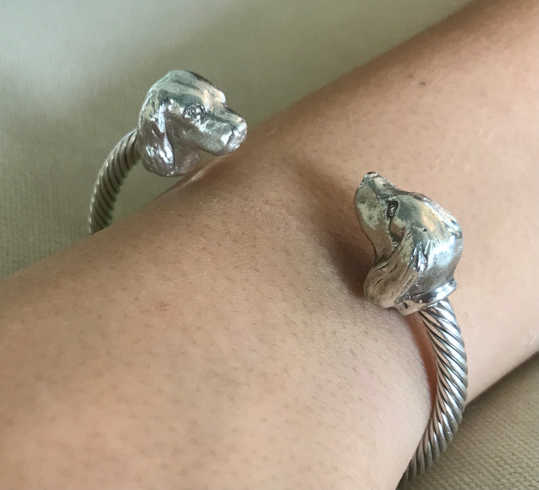 Spaniel Twisted Bangle by Paul Eaton