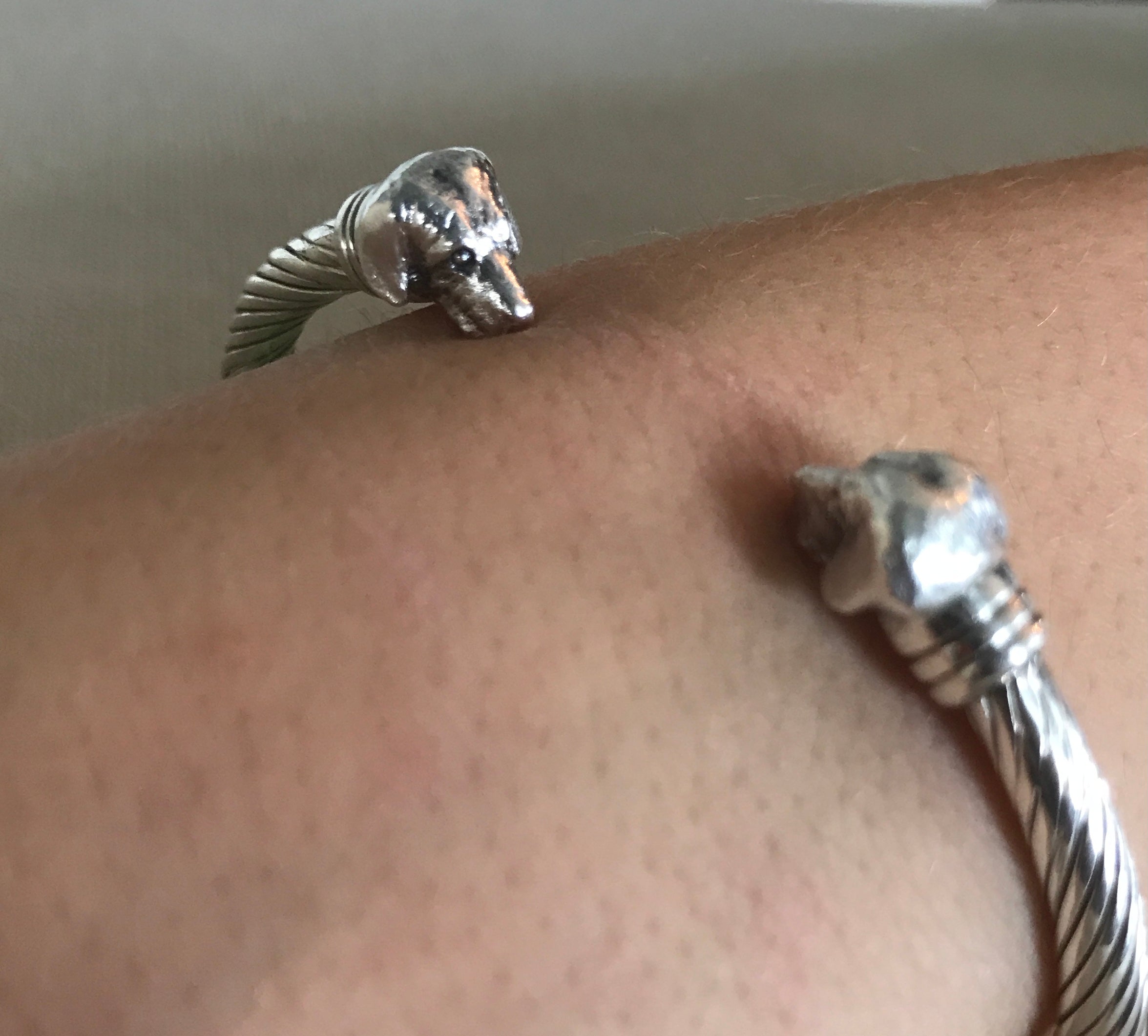 Wirehair Dachshund Bangle by Paul Eaton