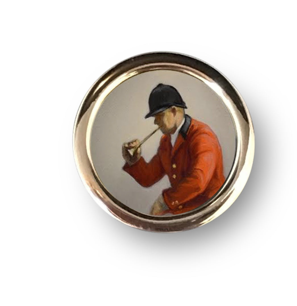 Beth de Loiselle fox hunt oils in cufflinks