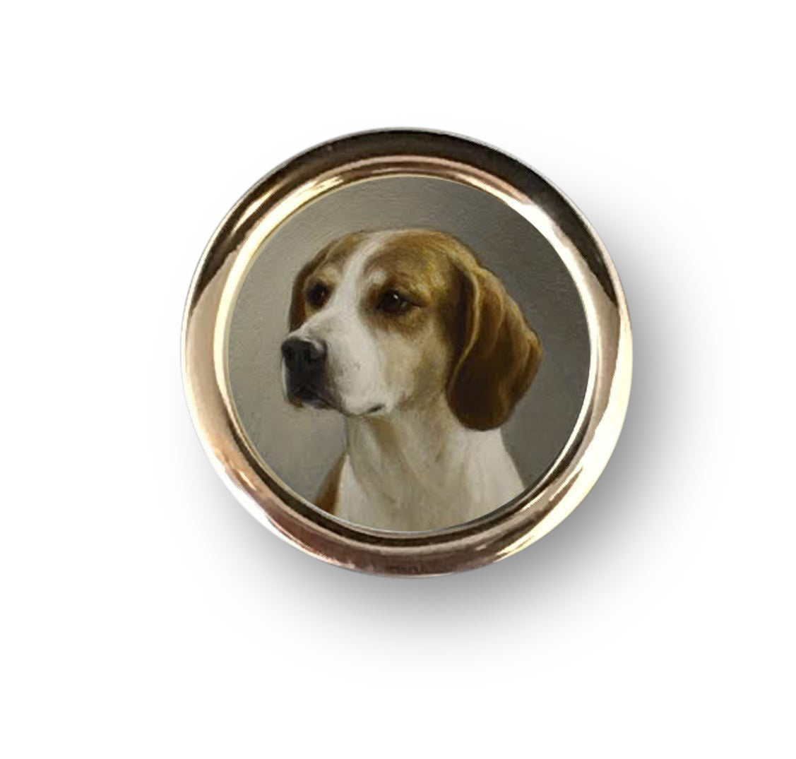 Beth de Loiselle dog oils in Paul Eaton cufflinks