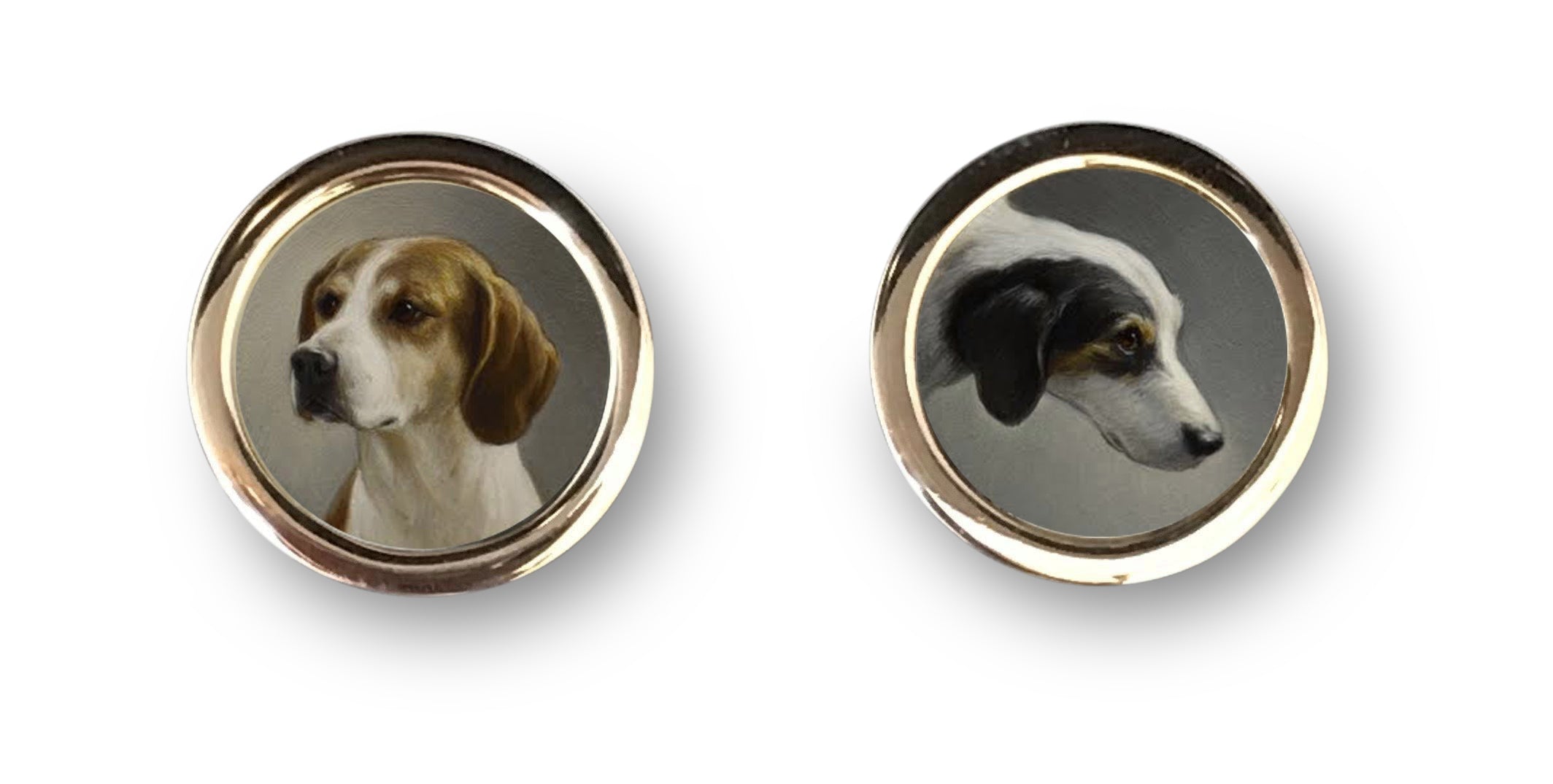 Beth de Loiselle dog oils in Paul Eaton cufflinks