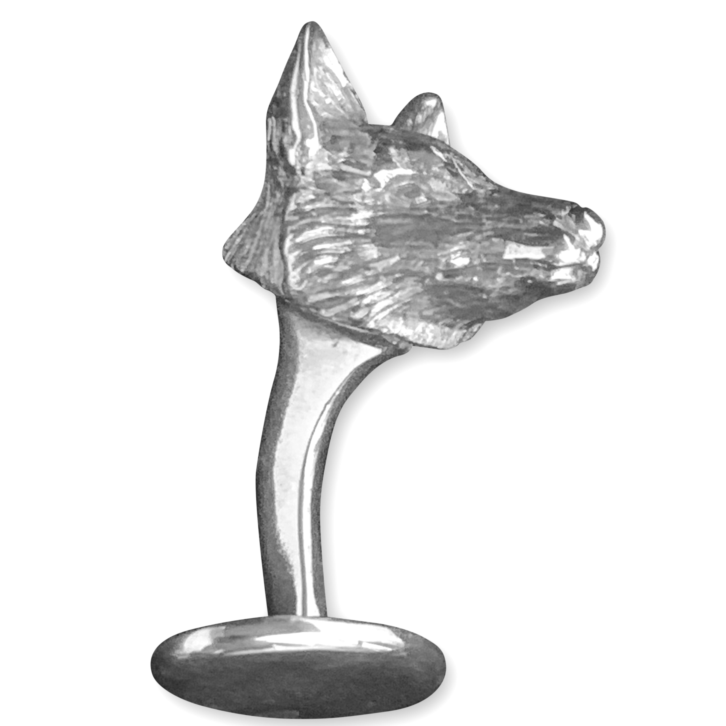 Fox Cufflinks sterling silver by Paul Eaton Sculptor