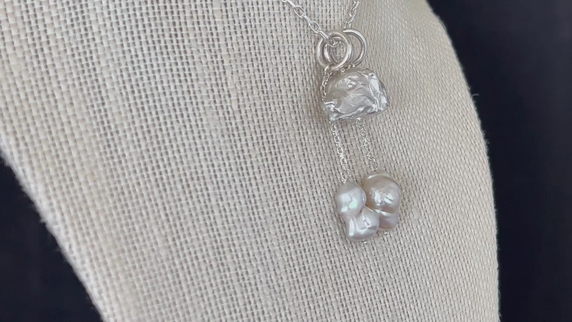 Retriever Pendant with Pearl Drops by Sculptor Paul Eaton