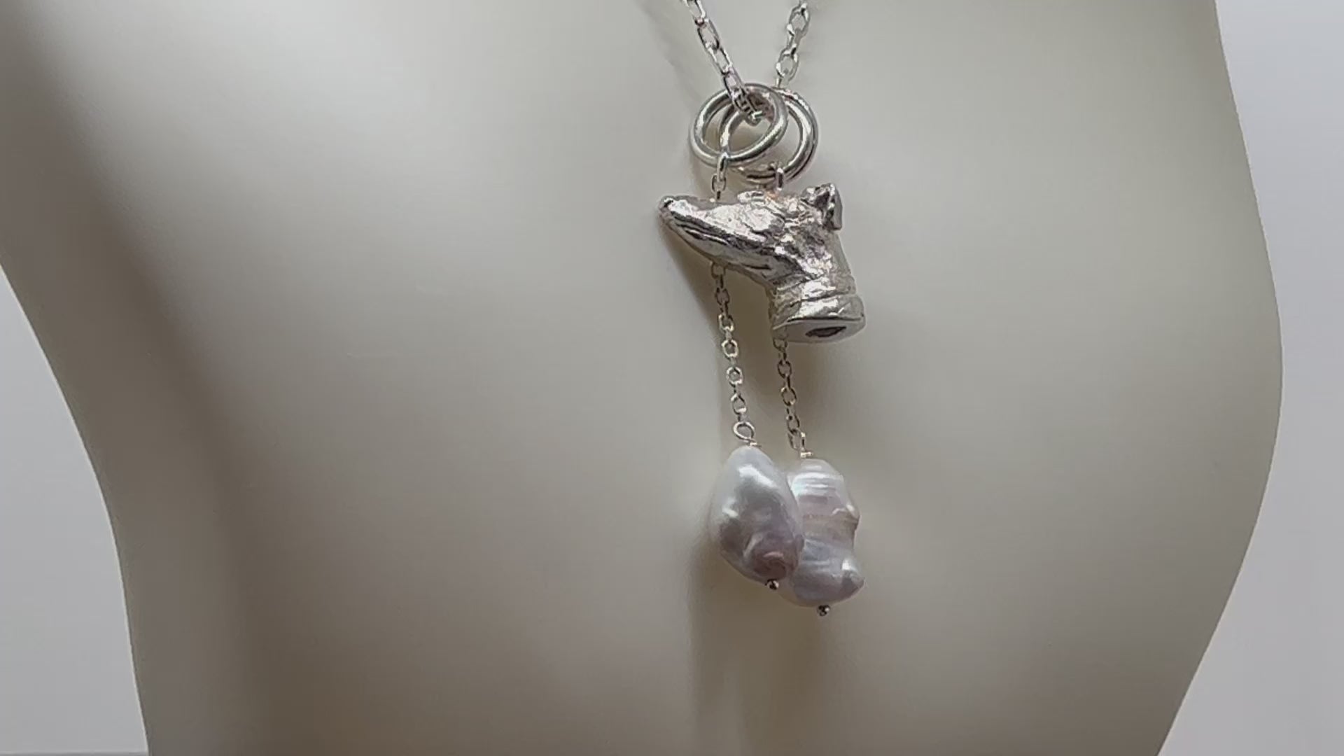 Greyhound Pendant with Pearl Drops by Paul Eaton