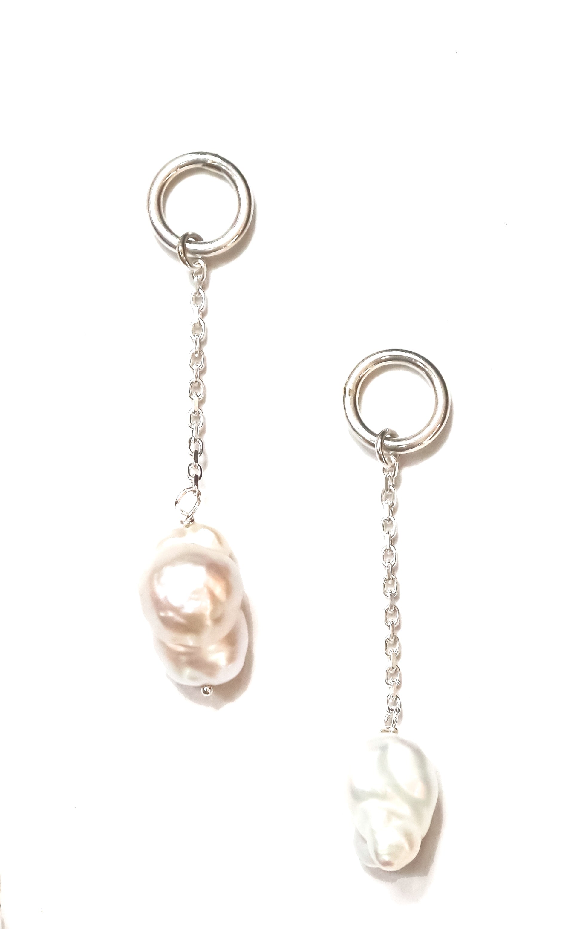 Freshwater Pearl Drops by Paul Eaton Silversmith