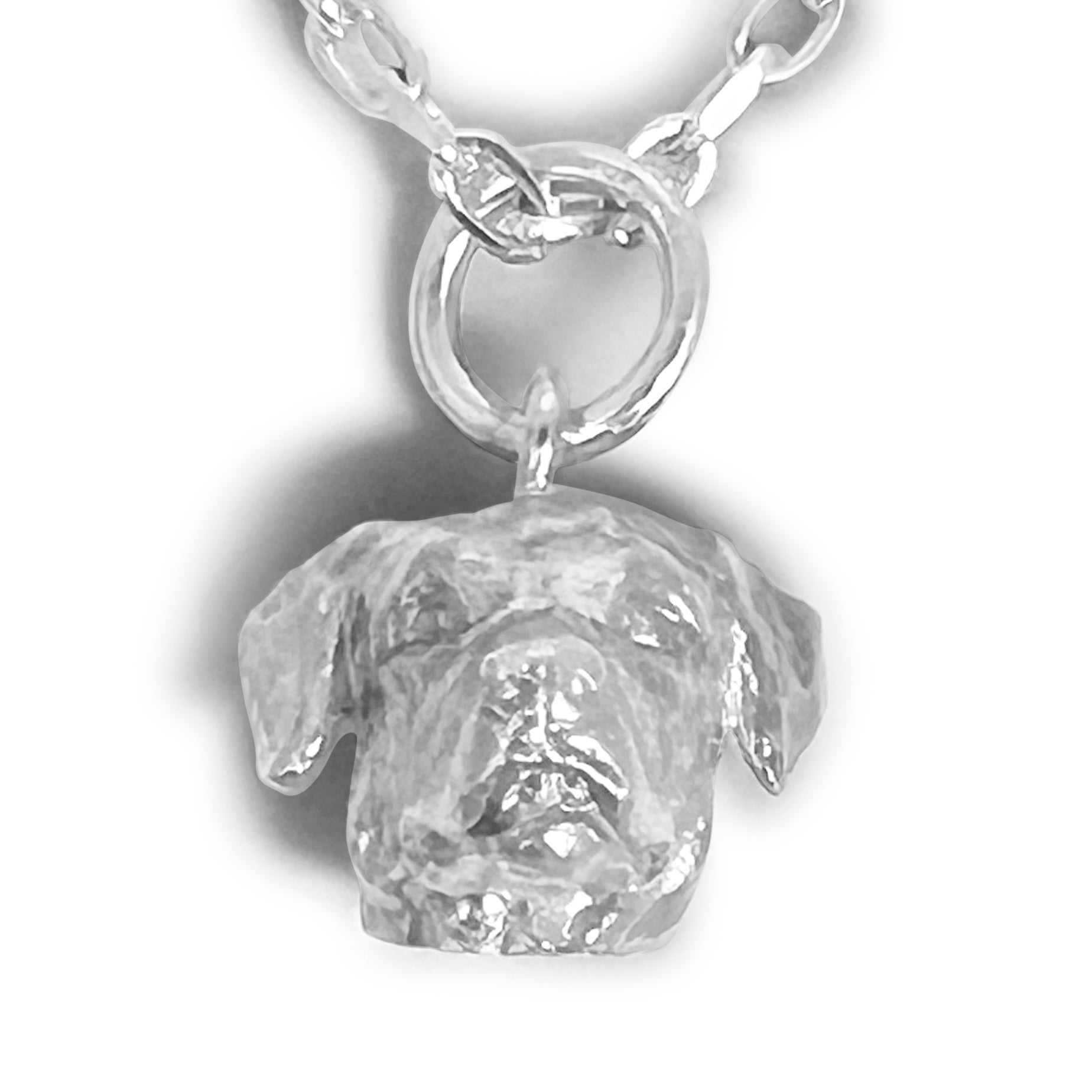 Rottweiler Pendant with Pearl Drops