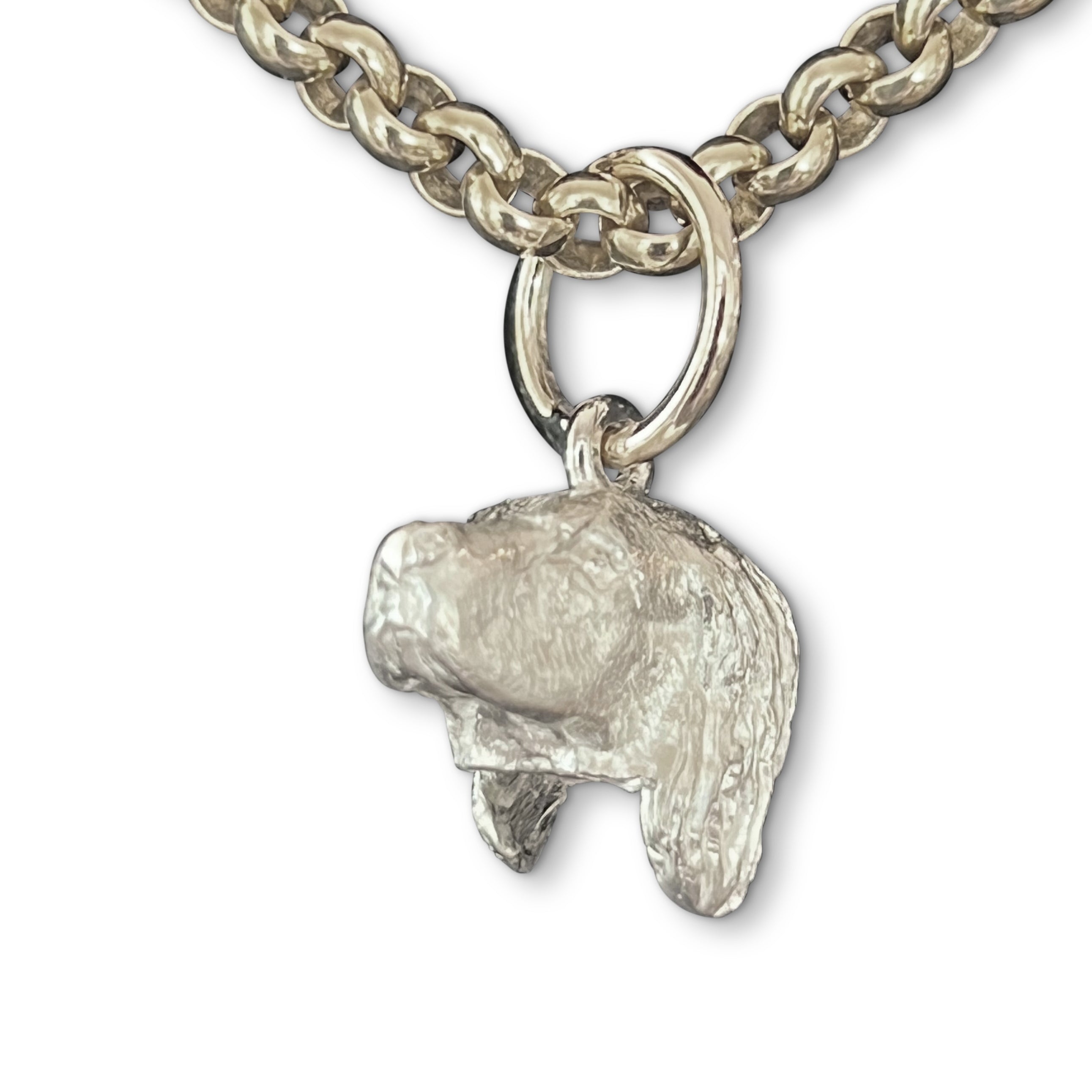 Spaniel Pendant with 9ct Ring by Paul Eaton Sculptor