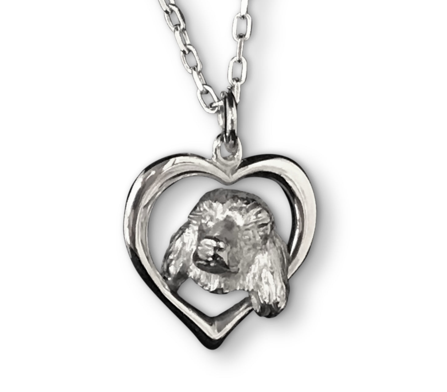 Poodle in a Heart Pendant by Paul Eaton