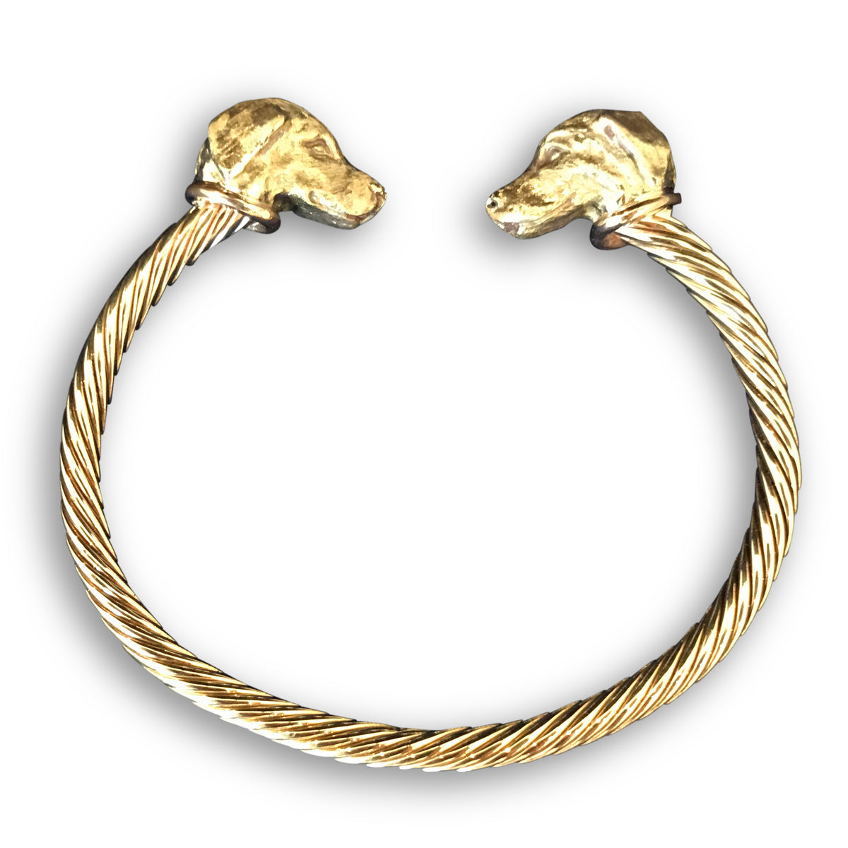 Gold/Silver Bangle with Gem Eyes